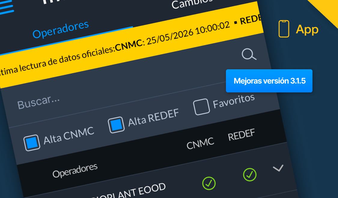 Actualizamos nuestra app con nuevos servicios y mejoras