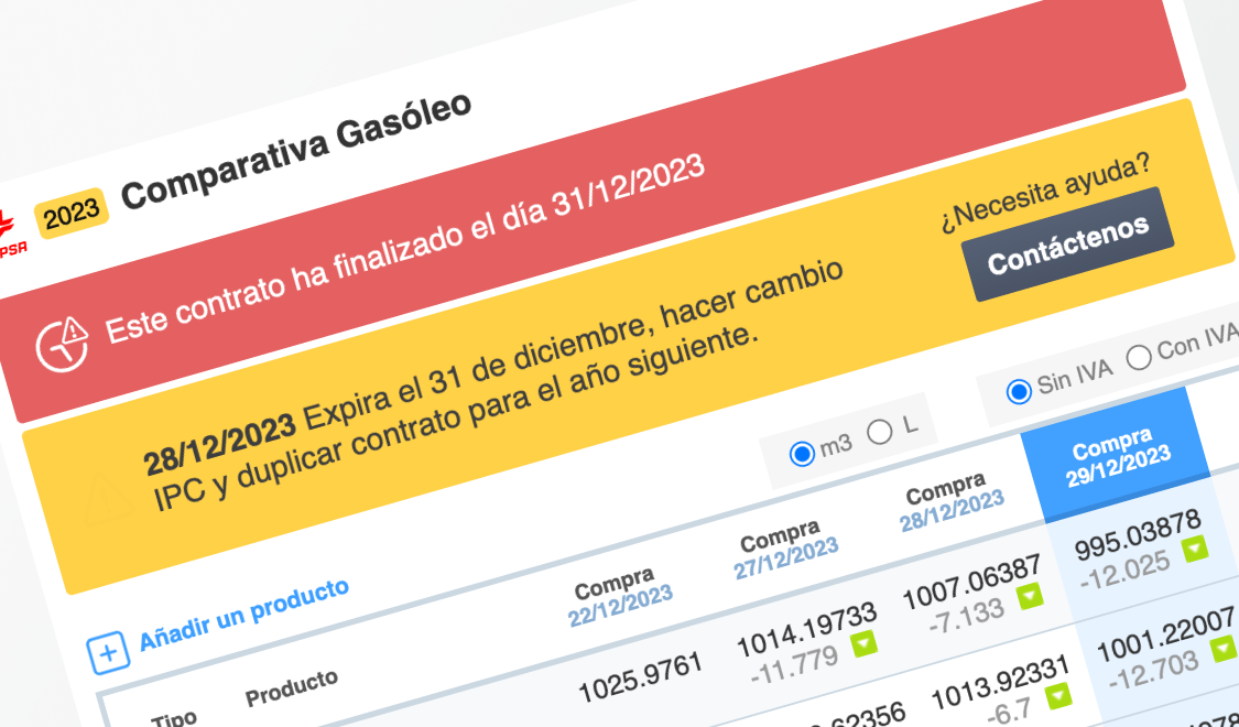 Mejoramos la visibilidad y diseño de las alertas de contratos