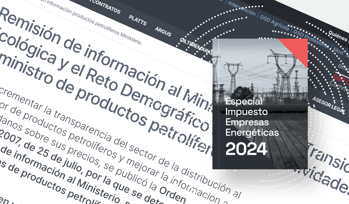 Páginas temáticas Remisión información precios al Ministerio y Especial Impuesto a Empresas Energéticas