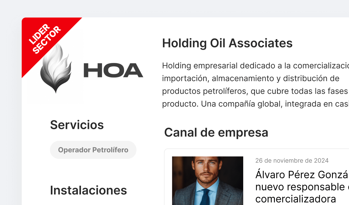 Mejoramos el servicio Líderes del Sector incluyendo un nuevo canal de empresa donde las empresas que lo tengan contratado pueden aumentar la difusión de sus noticias, notas de prensa y participaciones.